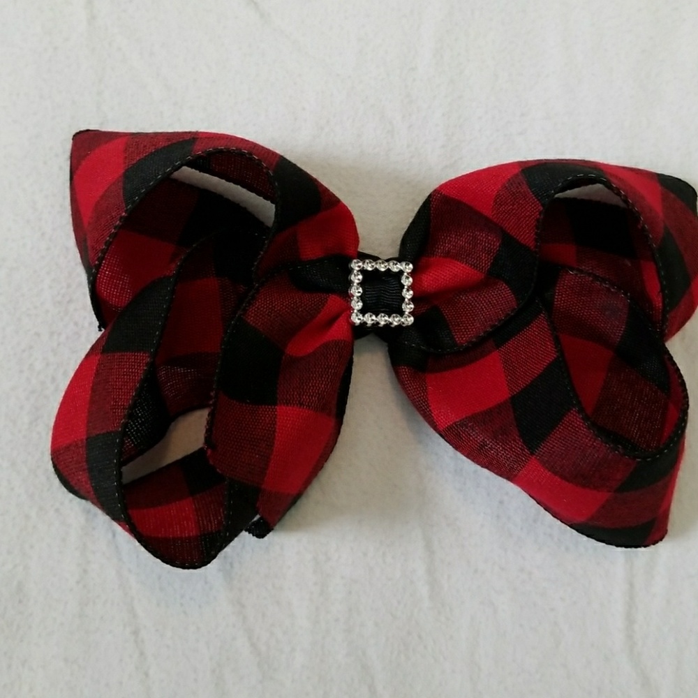 8" hair bow for Christmas